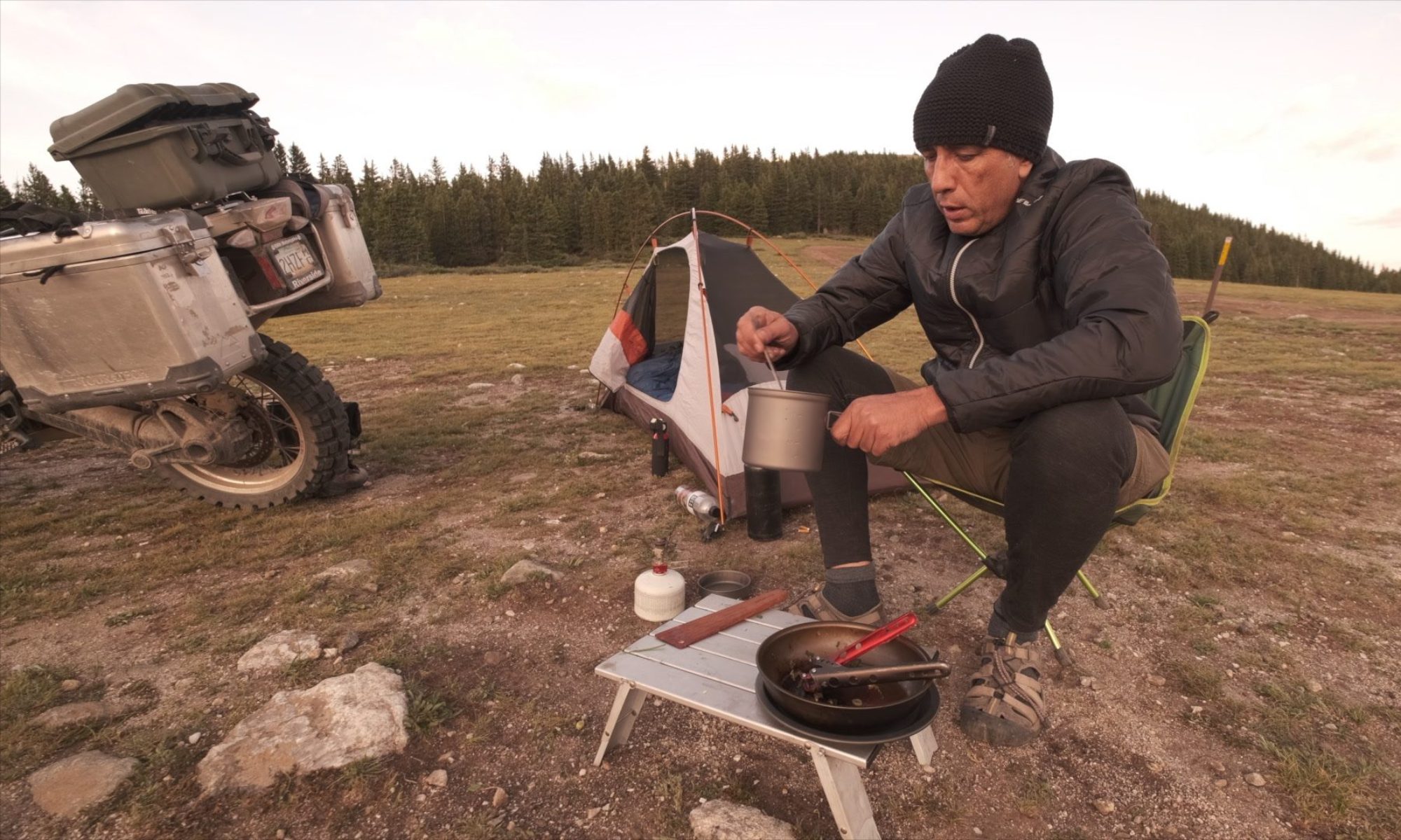 Sterling Noren camping Georgia Pass Colorado