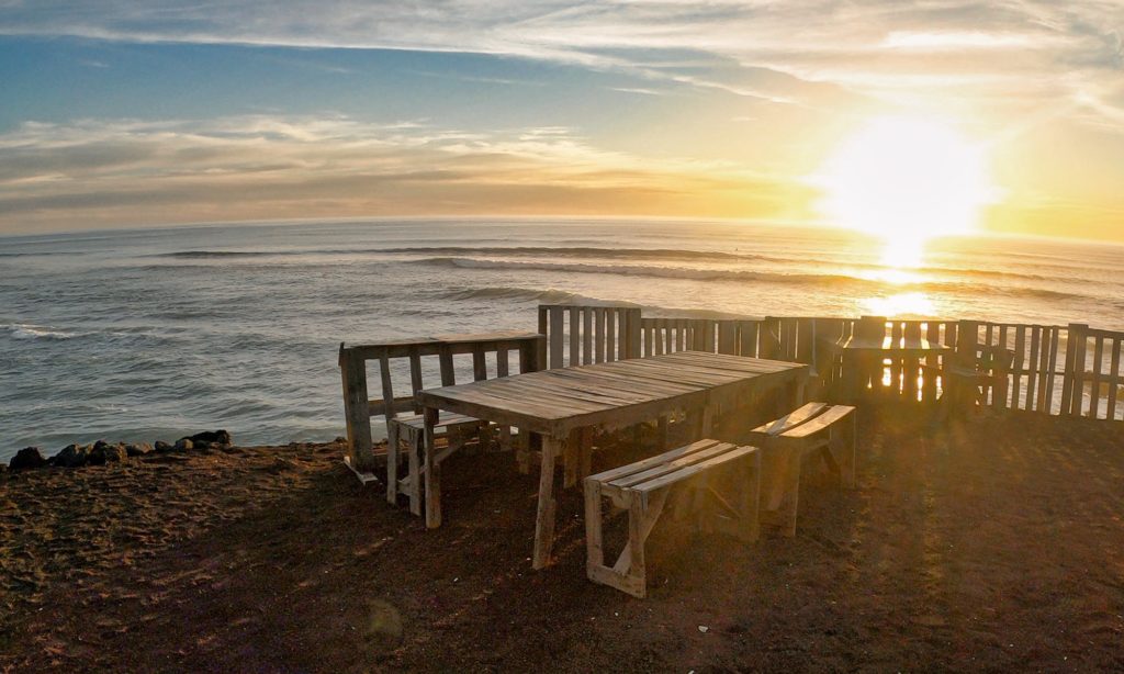 Seaside Table at Mariscos Alvaros in Baja Mexico