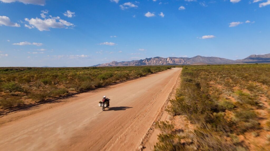 Sterling Noren motorcycle riding in Dragoon Mountains 2020