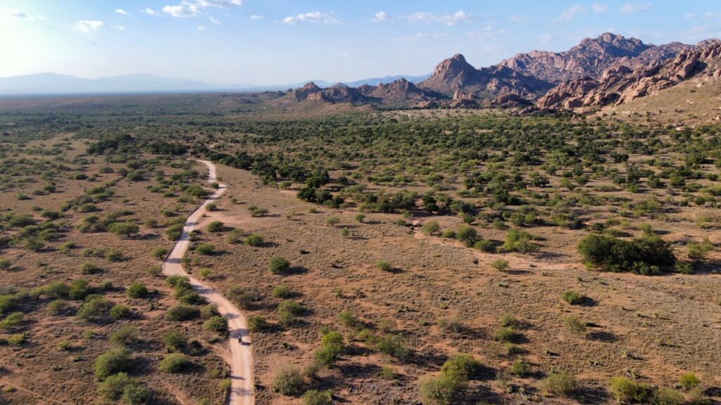 Sterling Noren motorcycle riding in Dragoon Mountains 2020