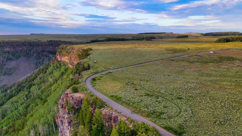 Grand Mesa Colorado Lands End aerial view